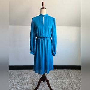 Miss Oops California Vintage 80s Blue Stripe Dress